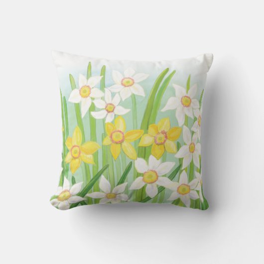 Spring Daffodils Kussen (Voorkant)