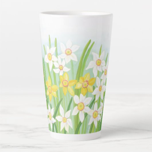 Spring Daffodils Latte Mok (Voorkant)