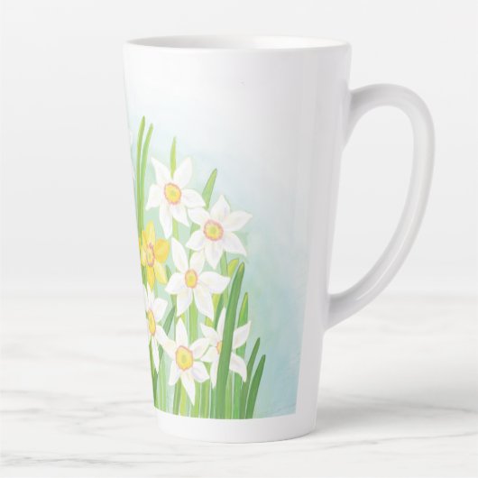 Spring Daffodils Latte Mok (Rechts)
