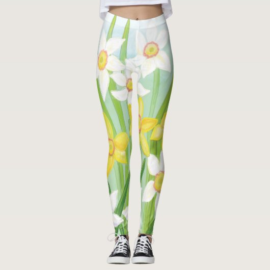 Spring Daffodils Leggings (Voorkant)