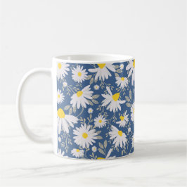 Spring Daisies - Donkerblauw Koffiemok