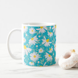 Spring Daisies - Helderblauw Koffiemok