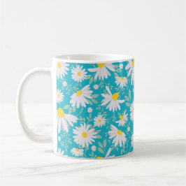 Spring Daisies - Helderblauw Koffiemok