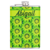 "Spring Daisy" aangepaste thermische getumbler Heupfles (Voorkant)