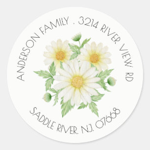 Spring Daisy Adreslabel Sticker