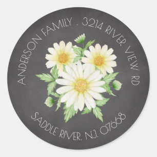 Spring Daisy Adreslabel Sticker
