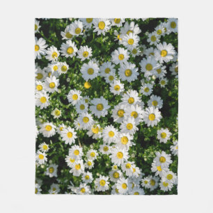Spring Daisy Field: Serene achtergrond Fleece Deken