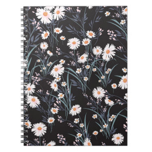 Spring Daisy Floral naadloos ontwerp Notitieboek