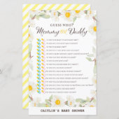 Spring Daisy Flower Baby shower Game (Voorkant / Achterkant)