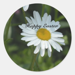 Spring Daisy Happy Pasen Ronde Sticker
