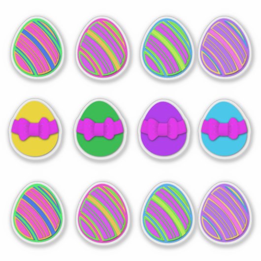 Spring Decorated Easter Egg Stickers (Devant)