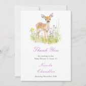 Spring Deer Baby shower Bedankkaart (Voorkant)