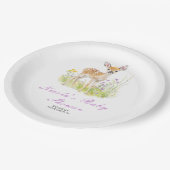 Spring Deer Baby shower Papieren Bordje (Gekanteld)