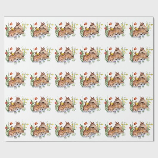 Spring Deer Cadeaupapier (Vlak)