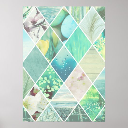 Spring Diamond Pattern Poster (Voorkant)