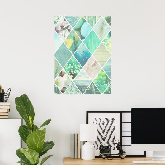 Spring Diamond Pattern Poster (Thuiskantoor)