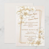 Spring Dogwood Flower Wedding Invitation Kaart (Voorkant / Achterkant)