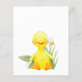 Spring Ducking Lilly of the Valley Baby shower Flyer (Achterkant)