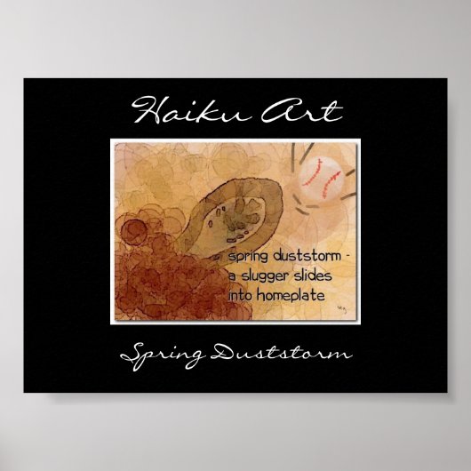 Spring Duststorm Haiku Art Print (Voorkant)