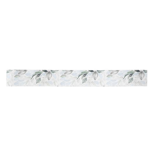 Spring Dusty Blue Greenery Foliage Elegant White Lint (Voorkant)