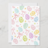 Spring Easter Invitation, Hand-Drawn Bunny Kaart (Achterkant)