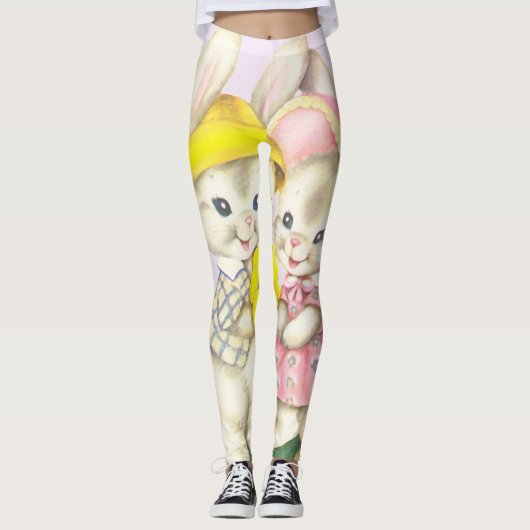 Spring Easter  konijn Leggings (Voorkant)
