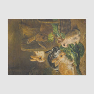 Spring Easter Rabbits ontkoppeling Rustic Tissuepapier