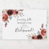 Spring Elegant Bloemen Bruidsmeisje voorstel Sparkling Wijnetiket (Enkel label)