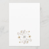 Spring Elegant Wildflower Wreath Floral Wedding Kaart (Achterkant)