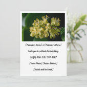 Spring Elm Flowers Wedding Kaart (Staand voorkant)