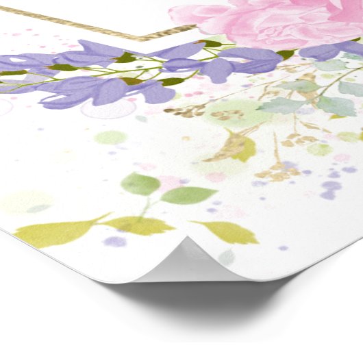 Spring Engagement Party Welkomstbord Wildflower Poster (Hoek)