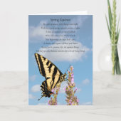 Spring Equinox Ostara Blessings Poem Butterfly Kaart (Voorkant)