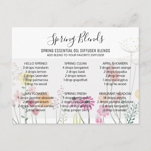 Spring Essential Oils Blend Briefkaart (Voorkant)