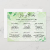 Spring Essential Oils Blends Flower Post Kaart (Voorkant / Achterkant)