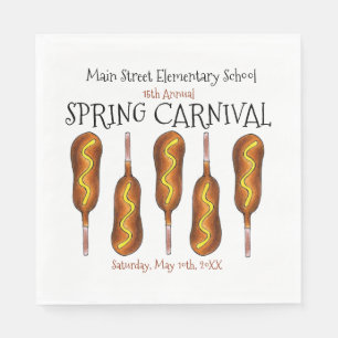 Spring Fair Carnival Festival Corn Dog Corndog Servet