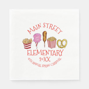 Spring Fair Carnival Festival Corndog Ice Cream Servet