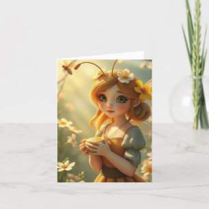 Spring Fairy Portrait Kaart