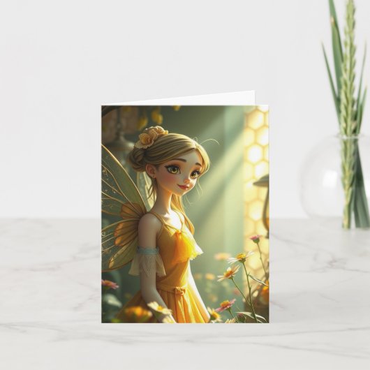 Spring Fairy Portrait Kaart (Voorkant)
