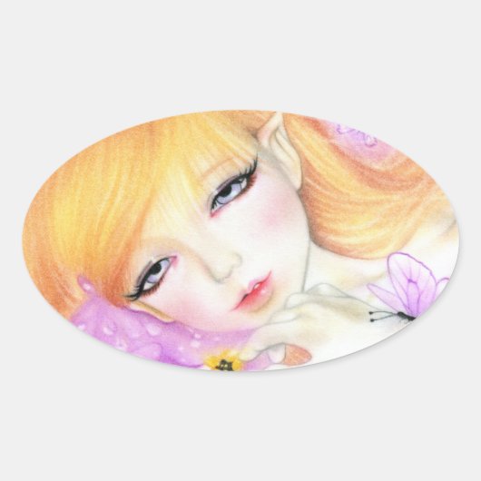 Spring Fairy Violets STICKER (Voorkant)