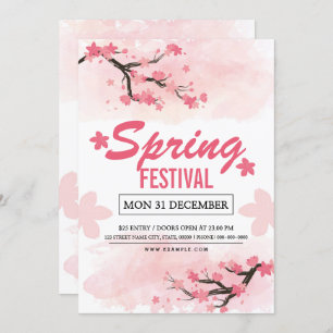 Spring Festival Flyer-Sjabloon Kaart