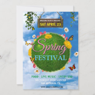 Spring Festival Flyer-Sjabloon Kaart
