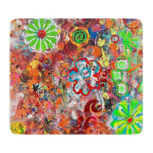 Spring Fever Deco glazen snijplank (Voorkant)