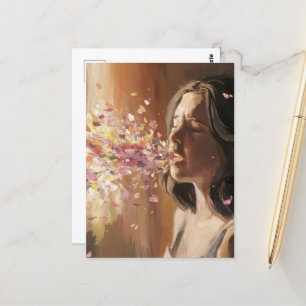 Spring Fever Woman surrealistisch Briefkaart