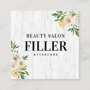 Spring Filler Aftercare Card Vierkante Visitekaartje