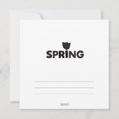 SPRING Flat Note-Kaart Bedankkaart (Achterkant)