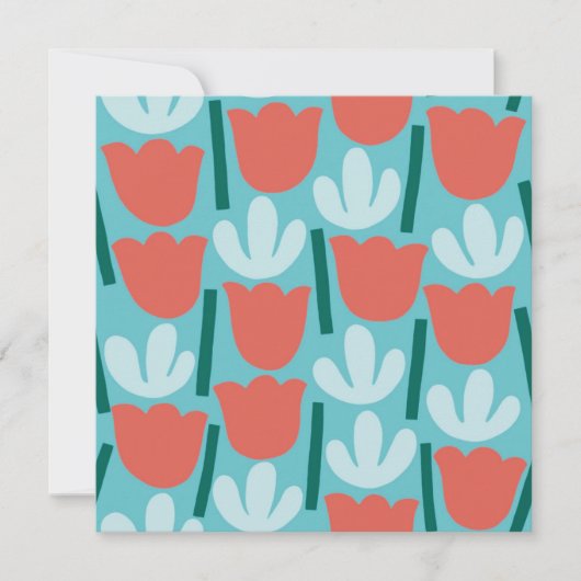 SPRING Flat Note-Kaart Bedankkaart (Voorkant)