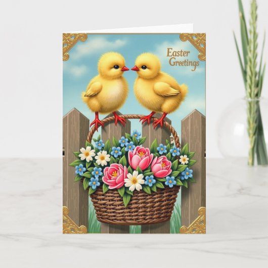 Spring Fledglings Basket Card Kaart (Voorkant)