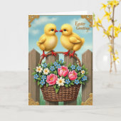 Spring Fledglings Basket Card Kaart (Gele Bloem)