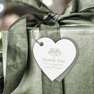 Spring fleur de lis elegant sage wedding thank you bedankjes labels