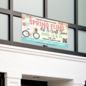 Spring Fling Banner met qr-code (Buitenkant Gebouw)